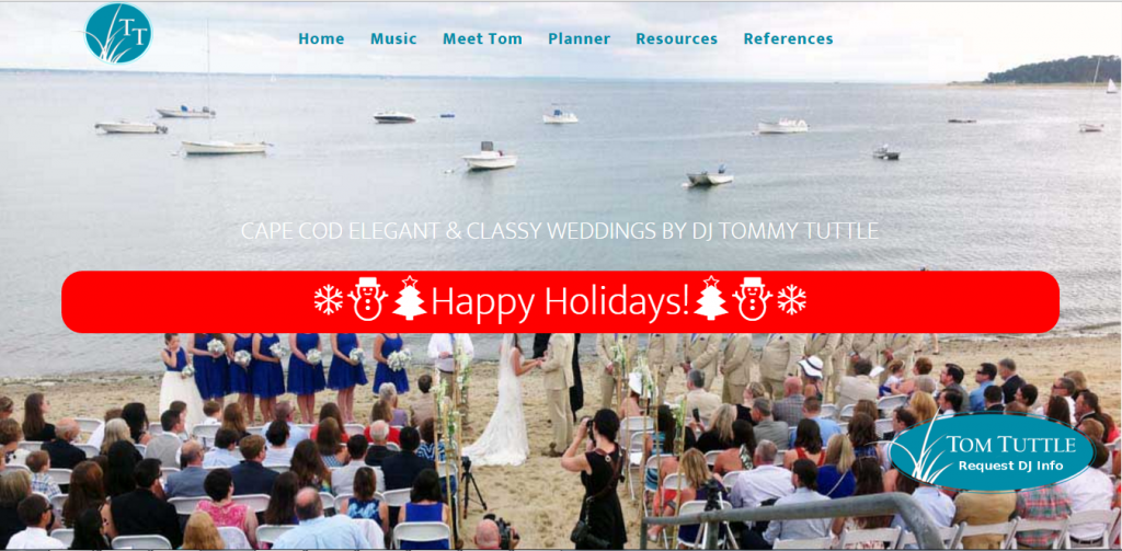 Cape Cod DJ website screenshot